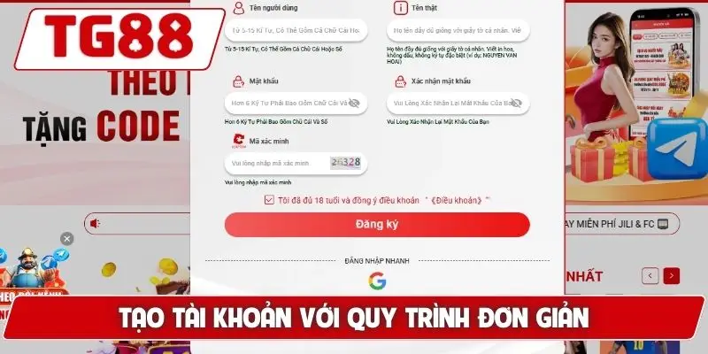 TG88 - Trang Chủ Uy Tín TG88.COM Mới Nhất 2026 Đăng Ký Nhặt +88K 24 Tạo tài khoản với quy trình đơn giản